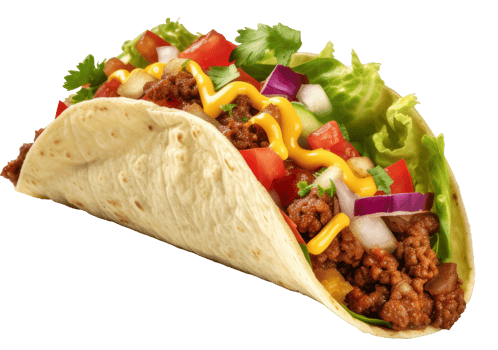 taco isolated on transparent background png