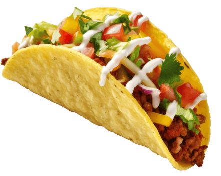 taco isolated on transparent background png
