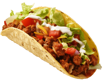 taco isolated on transparent background png