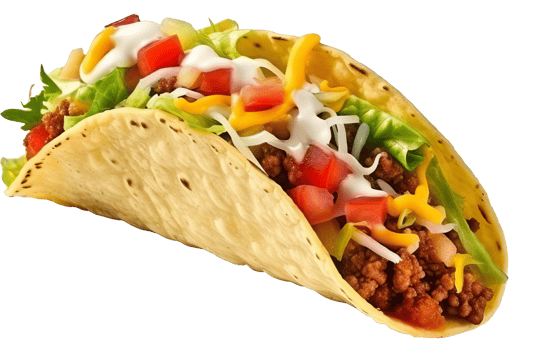 taco isolated on transparent background png