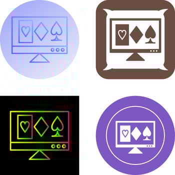 Online Gambling Icon Design vector