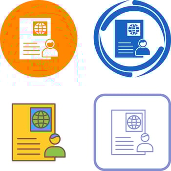 Global Profile Icon Design vector