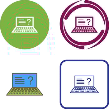 Unique Online Exam Icon Design vector