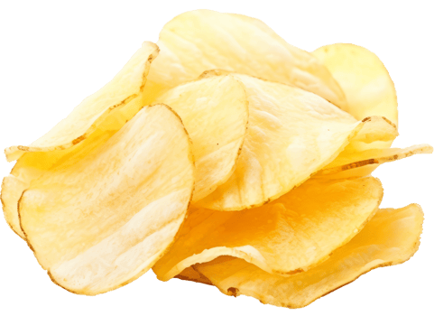 potato chips isolated on transparent background png