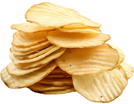 potato chips isolated on transparent background png