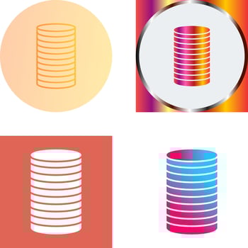 Stack of Coins Icon Design vector