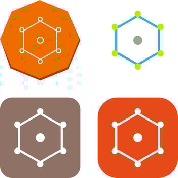 Unique Nodes Icon Design vector