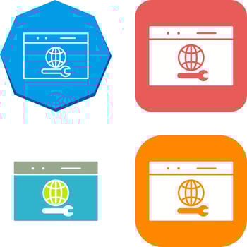 Unique Web Support Icon Design vector