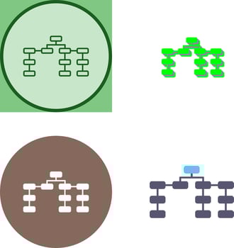 Unique Seo Structure Icon Design vector