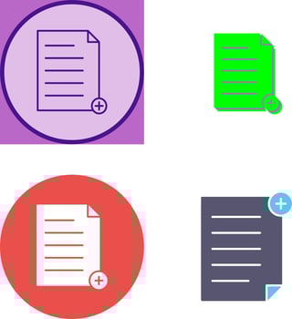 Unique Add File Icon Design vector