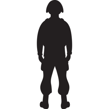 Military soldier silhouette png