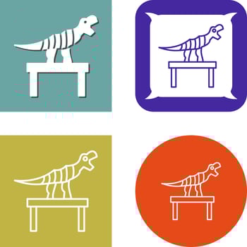 Bones Exhibit Icon Design vector