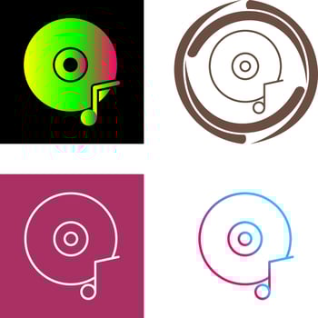 Music CD Icon Design vector