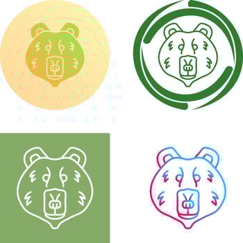 Polar Bear Icon Design vector