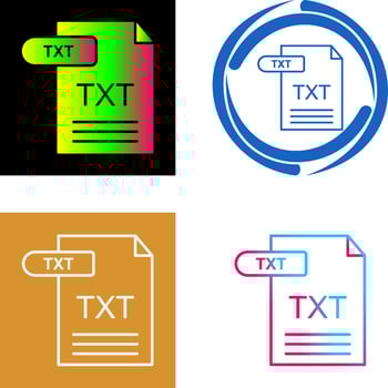 TXT Icon Design vector