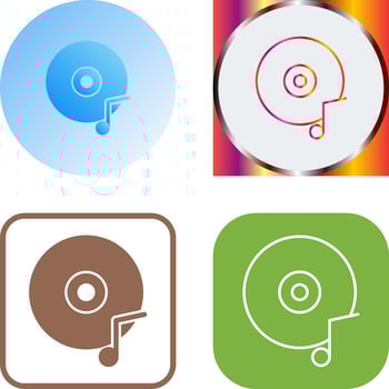 Music CD Icon Design vector