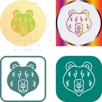 Polar Bear Icon Design vector