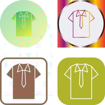 Shirt and Tie Icon Design vector