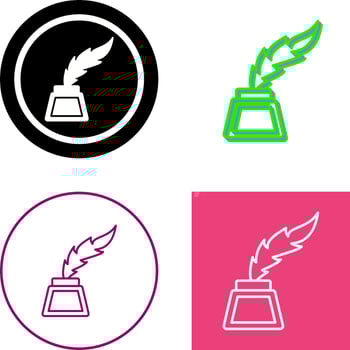 Inkwell Icon Design vector
