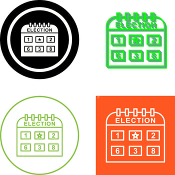 Election Day Icon Design vector