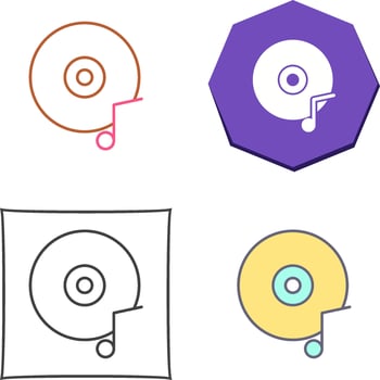 Music CD Icon Design vector