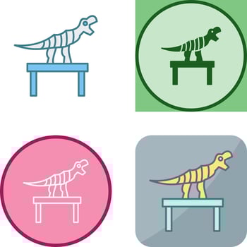 Bones Exhibit Icon Design vector