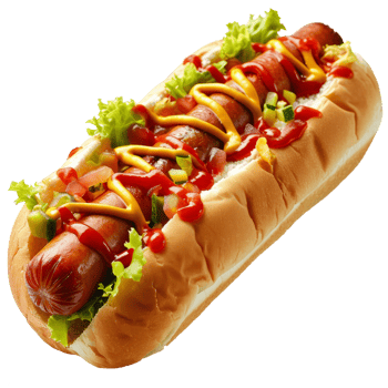 hotdog isolated on transparent background png