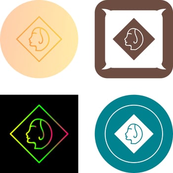 Painting of Woman Icon Design vector
