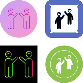 Waing to people Icon Design vector