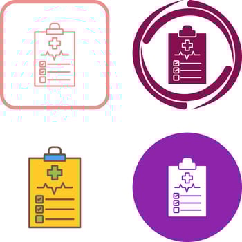 Medical History Icon Design vector