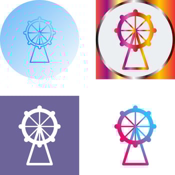 Ferris Wheel Icon Design vector