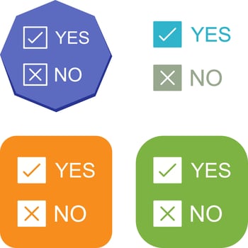 Yes No Option Icon Design vector