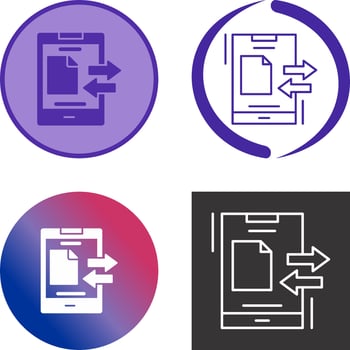 Data Transfer Icon Design vector