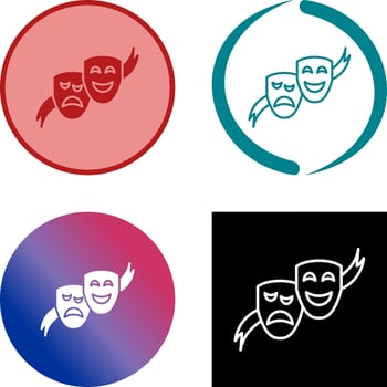 Theater Masks Icon Design vector