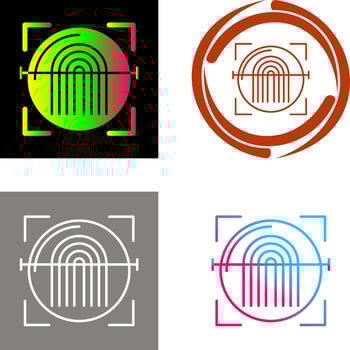 Fingerprint Scanner Icon Design vector