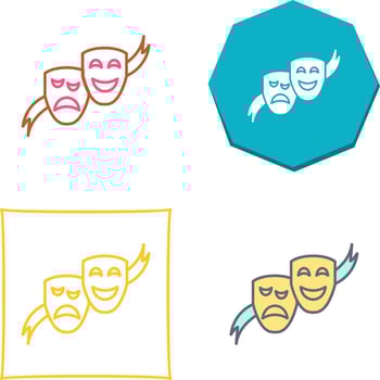 Theater Masks Icon Design vector