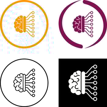 Machine Learning Icon Design vector