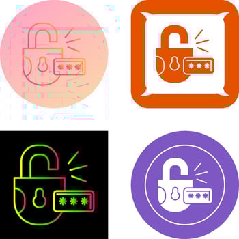 Unlock Icon Design vector