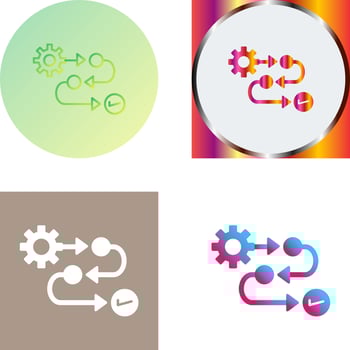 Process Icon Design vector