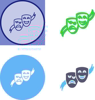 Theater Masks Icon Design vector