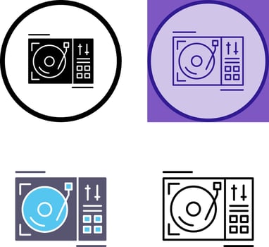 Turntable Icon Design vector