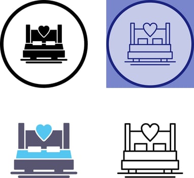 Double Bed Icon Design vector