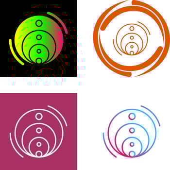 Venn Diagram Icon Design vector