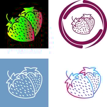 Strawberry Icon Design vector