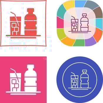 Mineral Water Icon Design vector