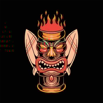 tiki summer illustration design vector