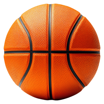 Realistic basketball ball. Transparent background png