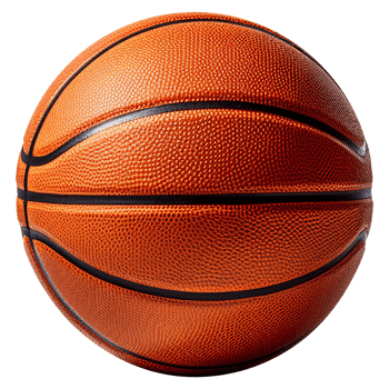 Realistic basketball ball. Transparent background png