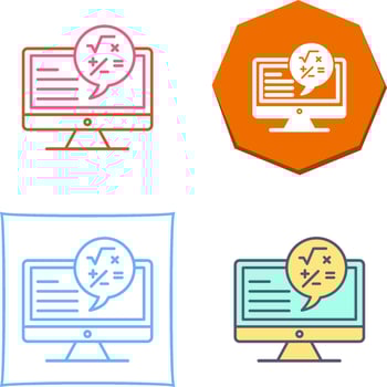 Maths Icon Design vector