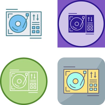 Turntable Icon Design vector